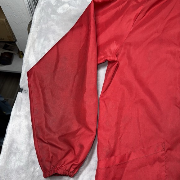 Holloway XL Windbreaker Jacket Mens Red Silver Spring Speedway Vintage Racing - Picture 8 of 12